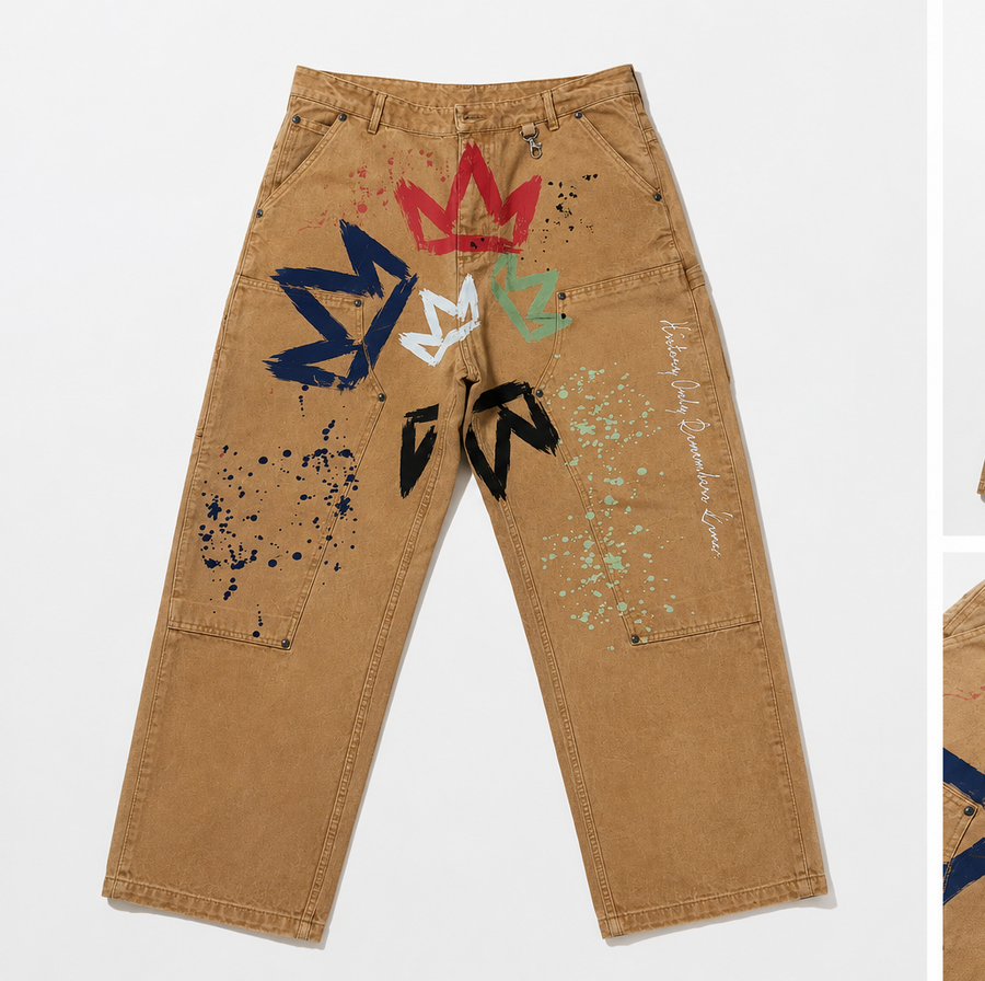 Oversized paint splatter cargos