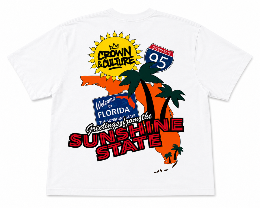 White Sunshine state tee