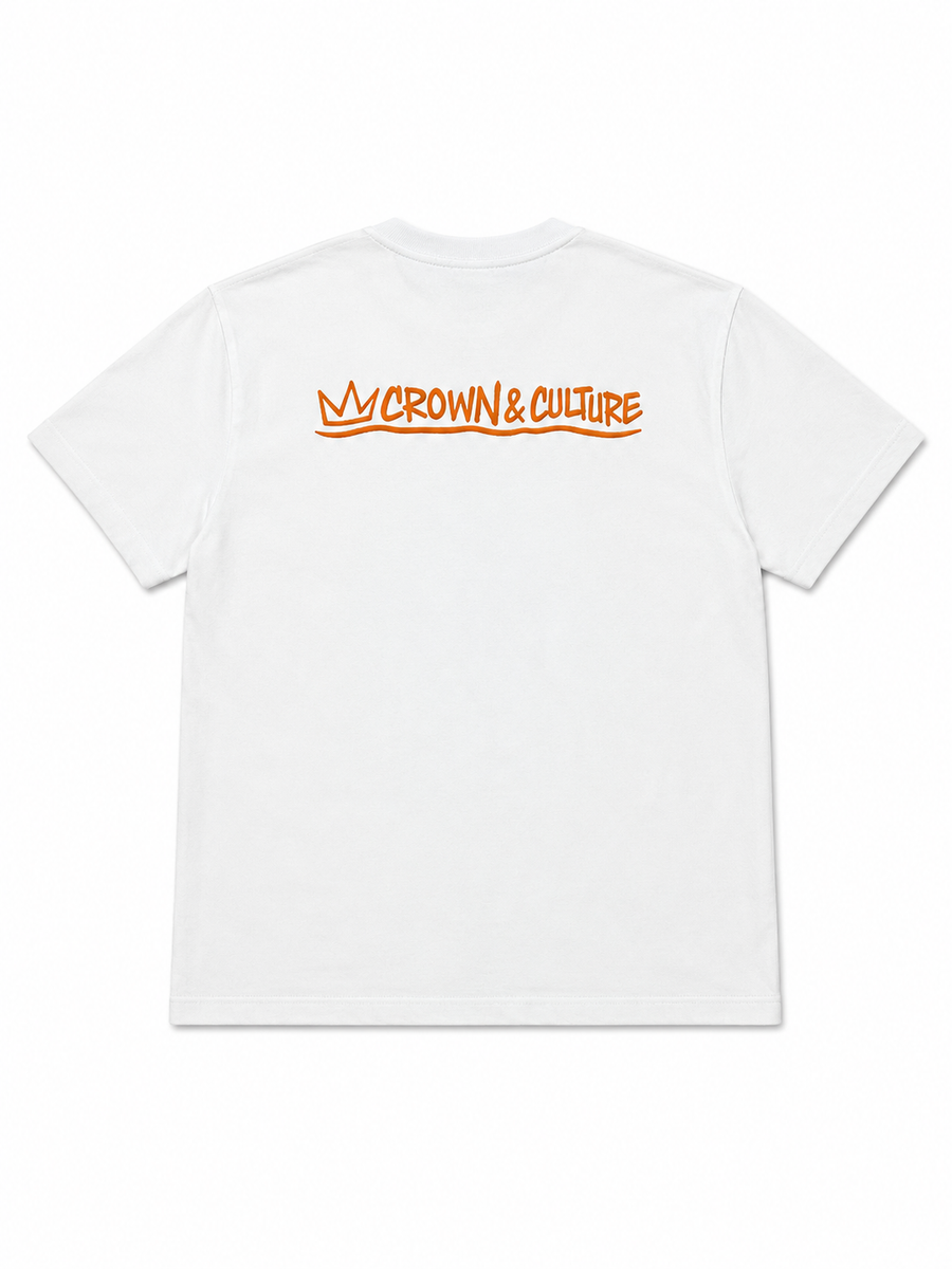Orange Crown & Culture Oversized Tee