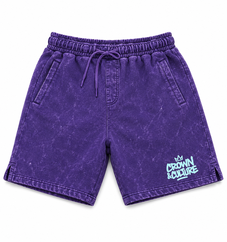 Purple Crown & Culture shorts